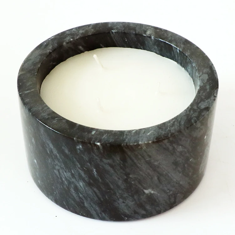 Популярный Каменный Подсвечник, банка/емкость для хранения из натурального мрамора и подсвечник