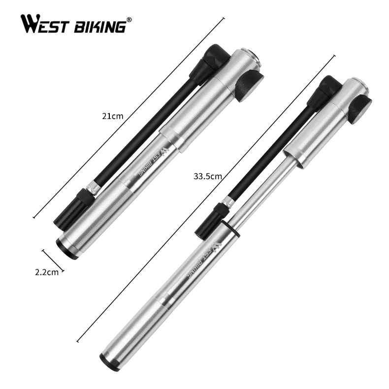 
WEST BIKING Mini Cycling Pump Cycle Hand Air Pump Hose Bicycle Accessories Cascos Bike Ball Tire Inflator Mini Bicycle Hand Pump 