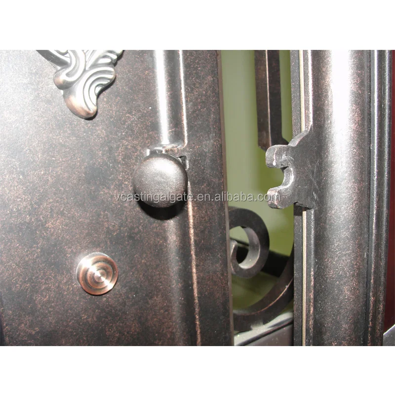 Merlin arched top interior doors wrought iron door