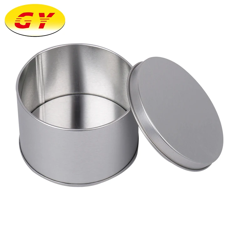 Round food grade metal packaging tin box