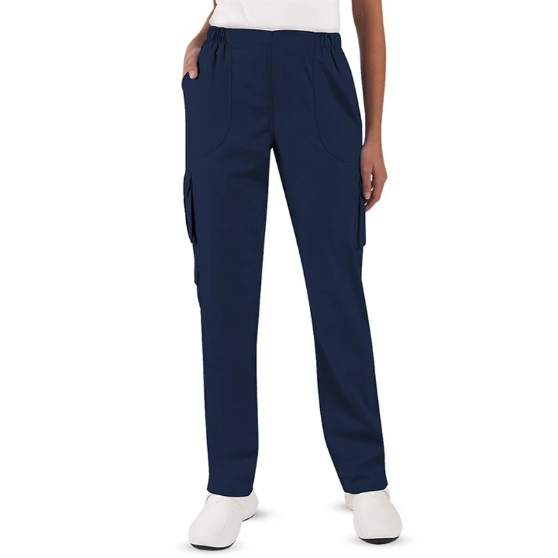 Ladies 8-Pocket Tapered Leg Cargo Scrub Pant with Back Elastic