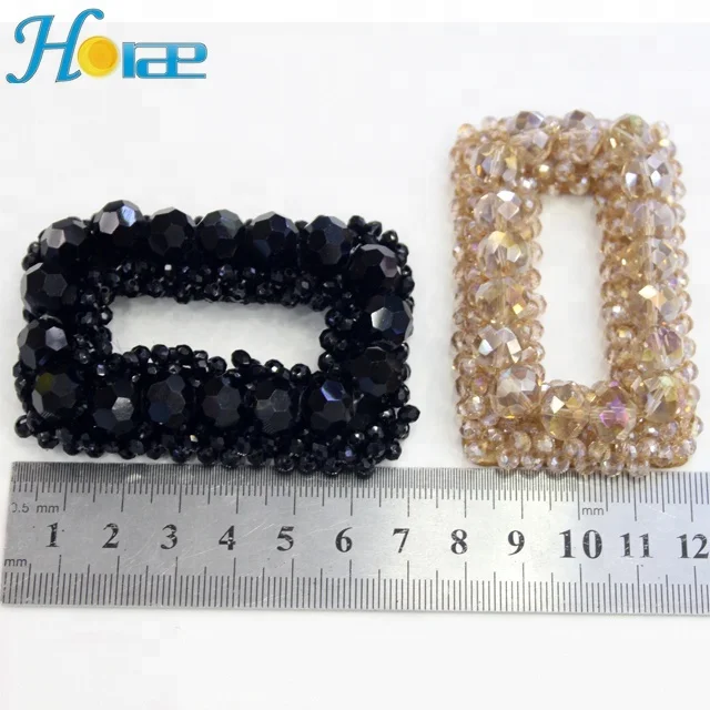 h006 wholesale glass beads shoe flower handmade shoe accessory for decoration