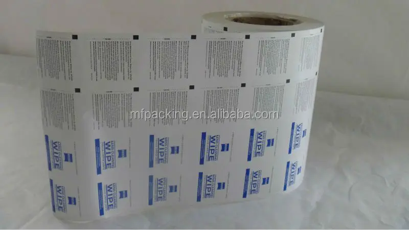 food grade paper aluminum foil packet Aluminium/alu foil wrapping chocolate Alcohol Swabs butter Salt Sugar
