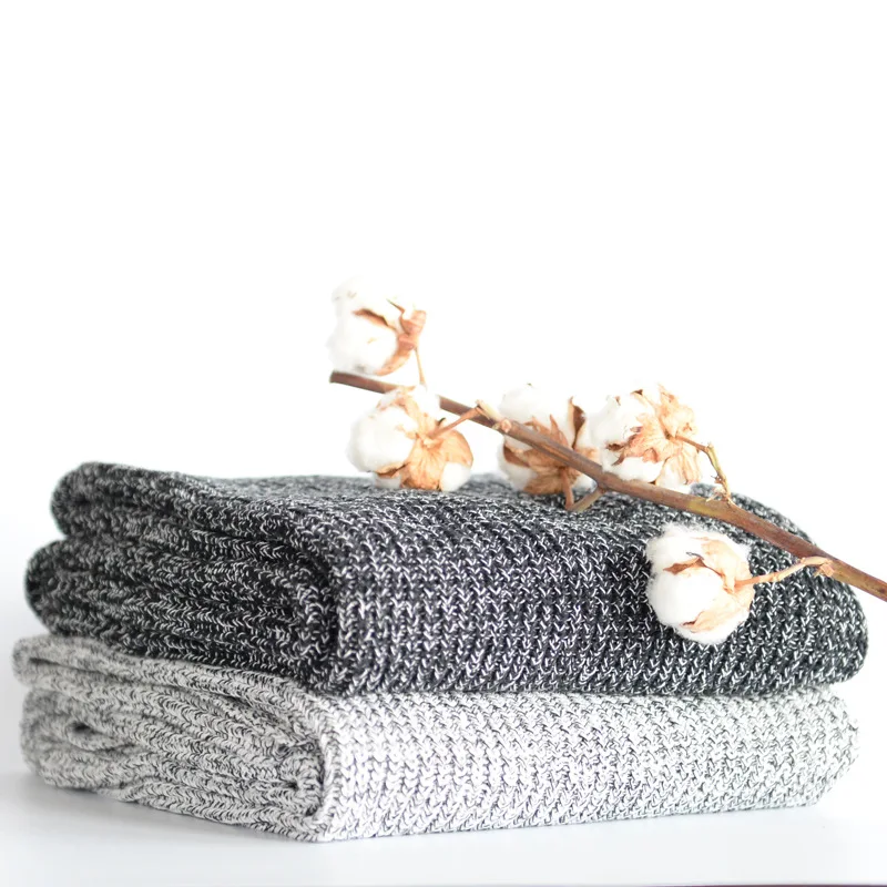 Super Soft 1 Ply Cotton Knitting South Korean Throw Decorative Blanket