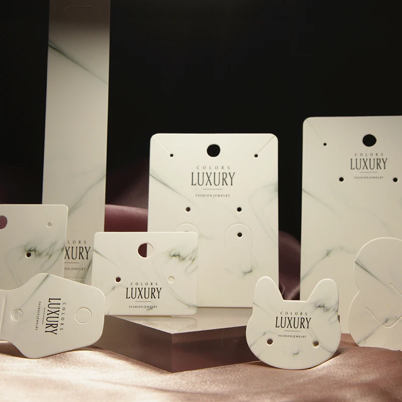 Пользовательские логотип серьги кольца держатели карты волос лук дисплей бумажные карты для цепочки и ожерелья