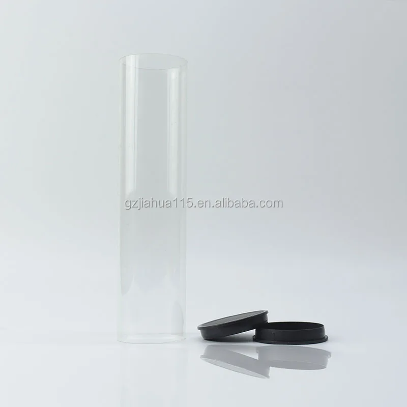 plastic tube with sealed bottom /clear plastic packaging tubes