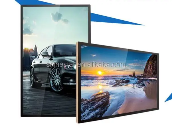 UHD 4K 55 Inch TFT LCD LED AD totem player wall display with wall mounting bracket