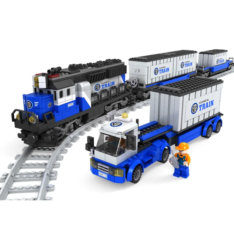 AUSINI mini train track smart flexible plastic hot novelty items building brick toy for kids