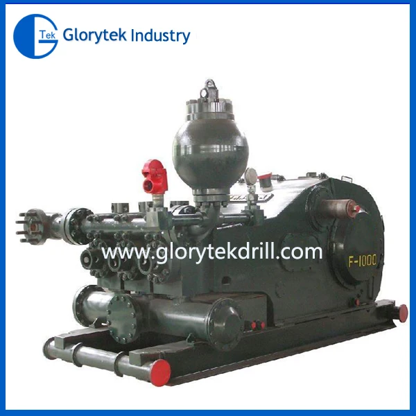 Triplex single action piston mud pump for oil drilling