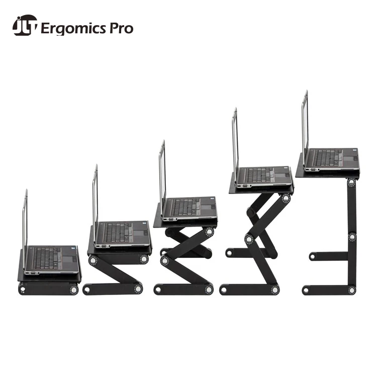 Hot Selling JLT Height Adjustable Portable  Computer Laptop Desk with USB Cooler