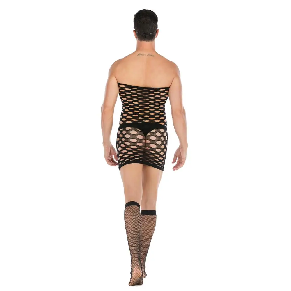 
Sexy Man bodystocking fishnet night dress sexy men lingerie sleepwear 