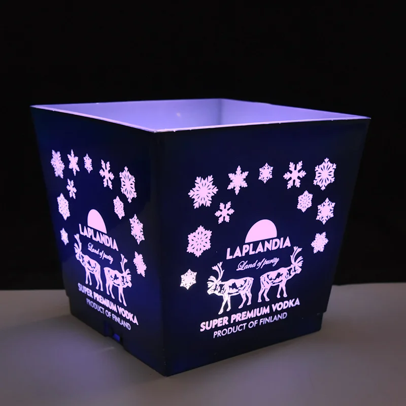 Best Cheap Square for Beer Wine Champagne Customized  Nightclub Modern Led Lights Ice Bucket