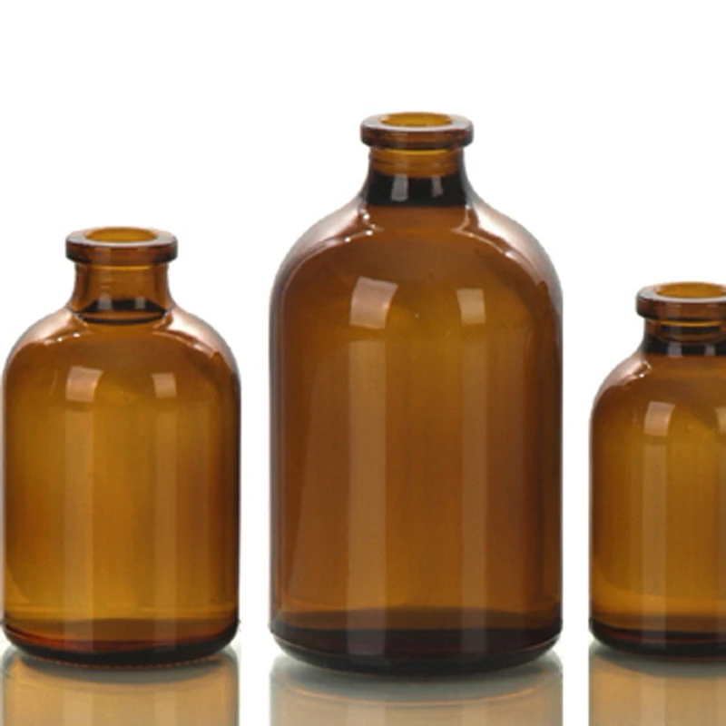 Wholesale 50ml Clear transparent amber Glass Vaccine Bottle Type III from Manufacturer