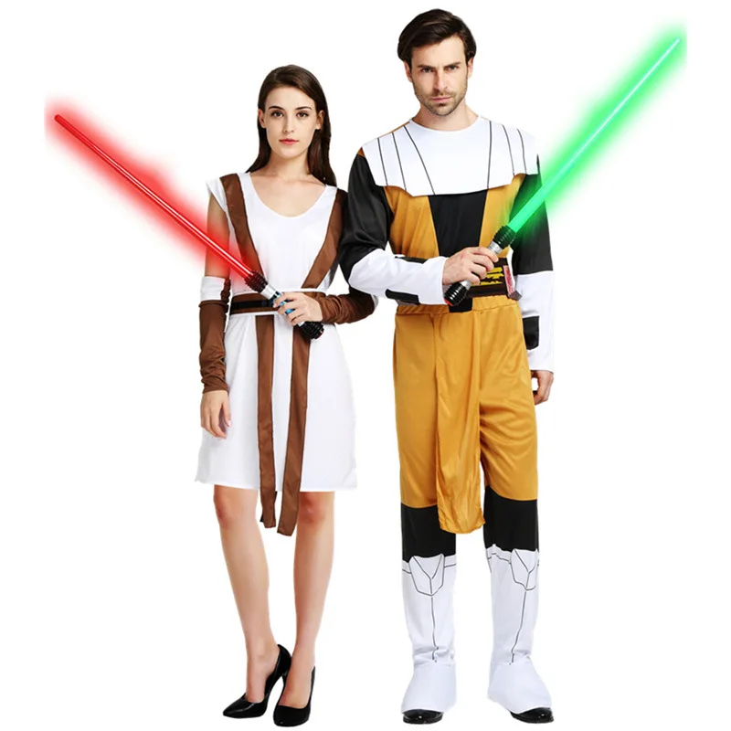 HOME brand Anime cosplay jedi knight costume for sale length 163 cm, waistline 85-120cm, chest 90-120cm