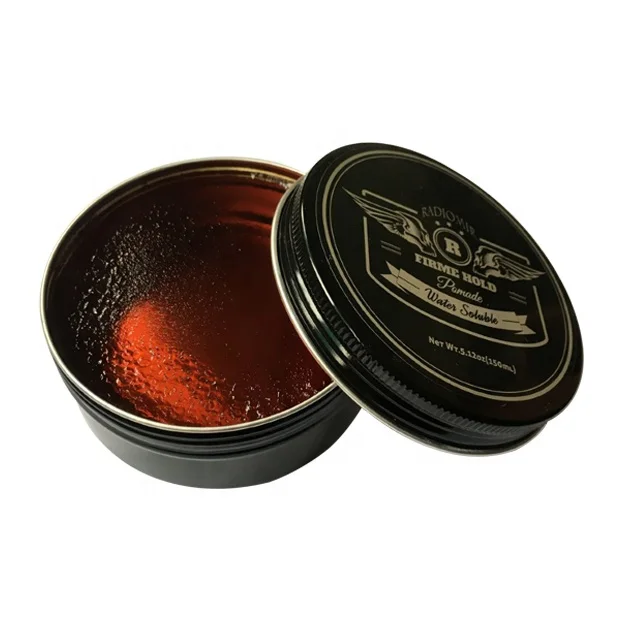 Mens jar strong hold own label oem natural formula hair pomade water based for American barber use