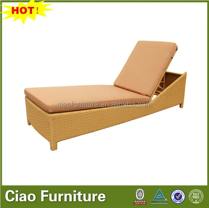 Высокого качества мебель из ротанга алюминия пластиковый шезлонг