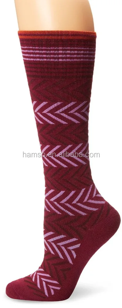 men Chevron Compression sport Socks with merino wool and bamboo