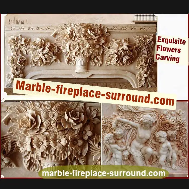Small white marble small arched door gas fireplace indoor mantel