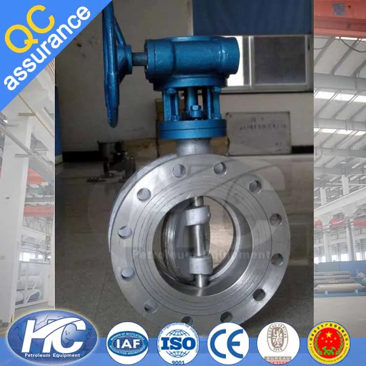 Factory price demco butterfly valve / double flange butterfly valve for sale