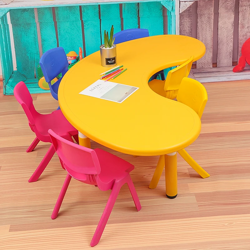 Wholesale school furniture cheap colorful plastic children desks and chairs set