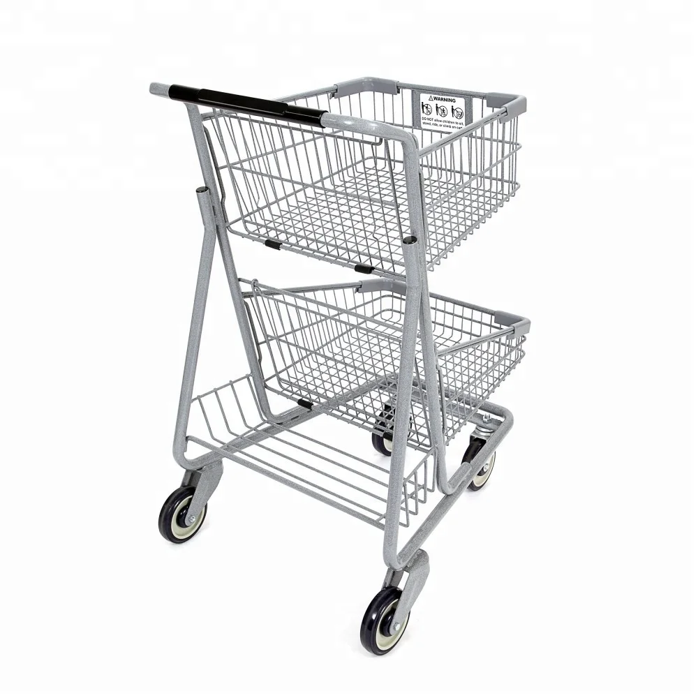 Hot-selling Two tier grocery shopping trolley