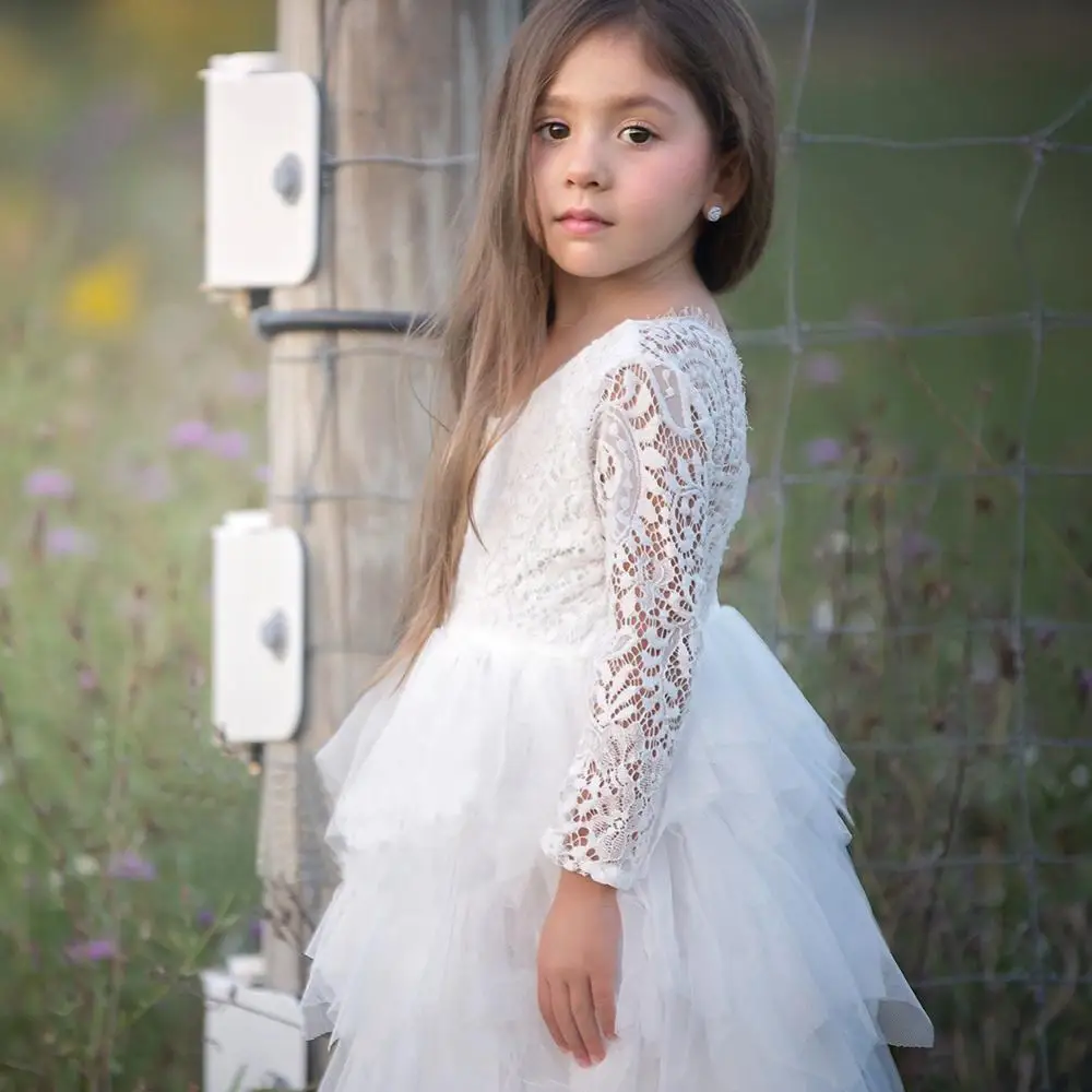 Puffy Lace Pearls Pink Flower Girl Dresses 2019 Sleeveless Soft Tulle Ball Gown Pageant Dresses For Girls Communion Dresses