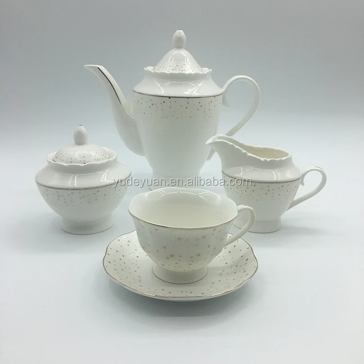 custom 16pcs 18pcs 24pcs china dinner set gold rim wholesale egyptian tea set