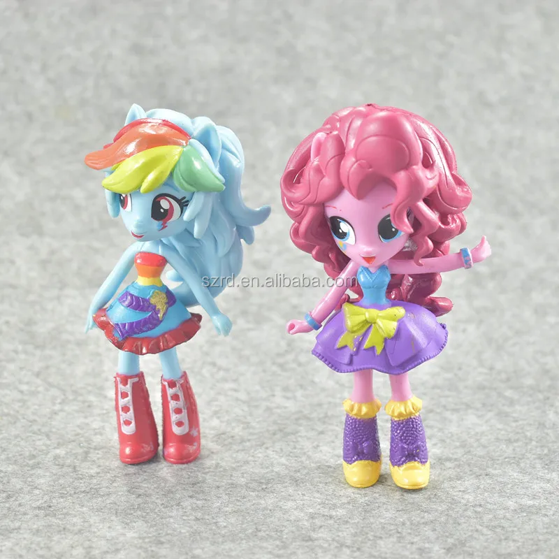 Beautiful rarity pink pony figure for girls gift/6pcs girls horse pony PVC figurine