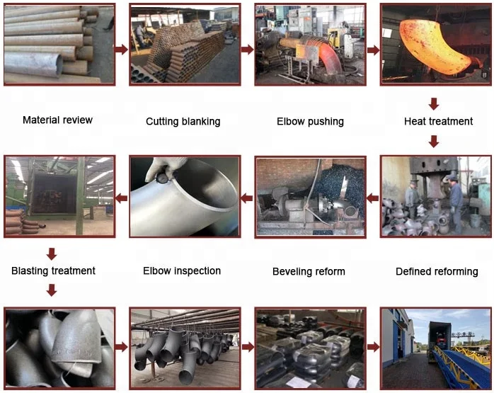 ANSI B16.9 A105 material seamless steel 90 degree LR BW 12in sch40 pipe fitting elbows