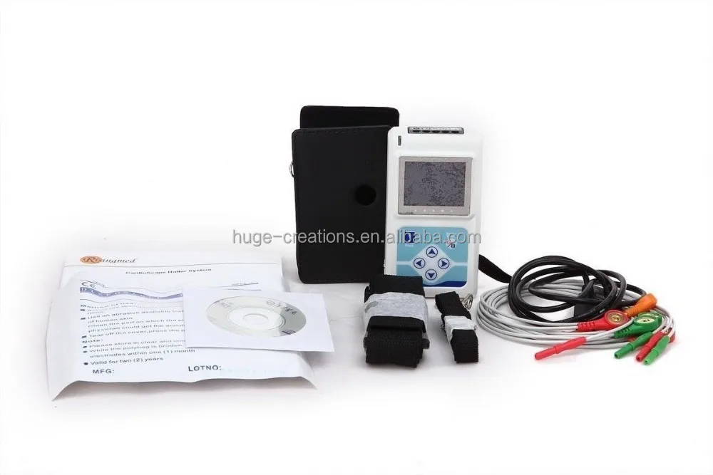 Медицинское устройство holter ecg цифровое 3-канальное для ЭКГ с 3 выводами ручная машина ЭКГ/ЭКГ цена программным обеспечением cd