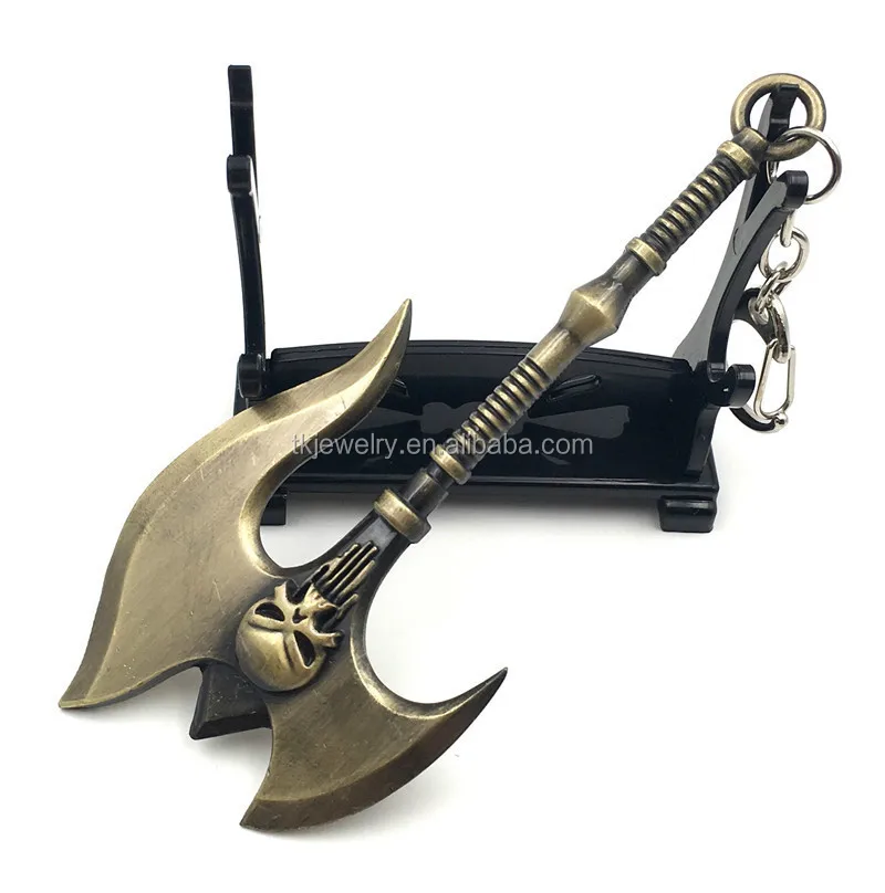 Factory Wholesale Metal Sword  key chains LOL key chains Games MINI key chains