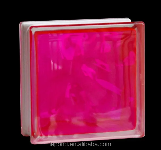190*190*80mm Colorful Solid Glass brick /decorative wall blocks
