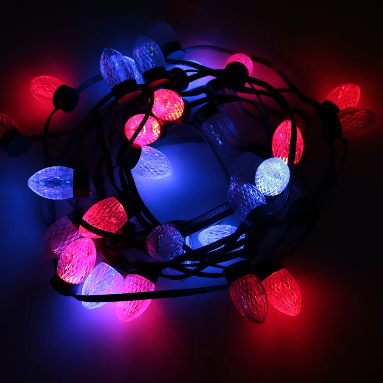 IP67 Outdoor Digital Addressable Programmable D24 RGB Bulb WS2811 WS2801 Pixel Led Christmas Lights
