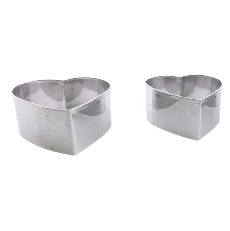 Bakeware stainless steel heart-shape mousse ring 6pcs/sets of biscuit cutting mold tiramisu cake mold