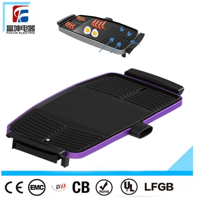 
Efficient Grease Drip Tabletop Electric Teppanyaki Grill 