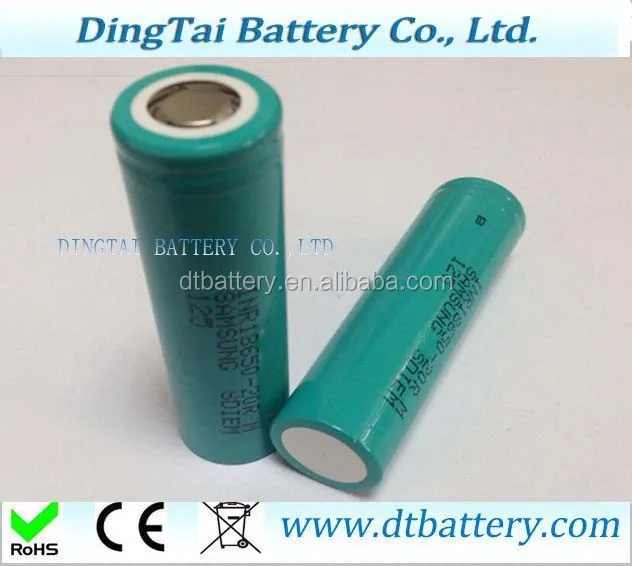 Inr18650-20r литиевая батарея сотового 2000 мАч 3.6 В для samsung