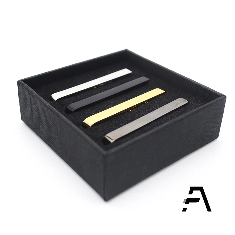 Простой простой Гладкий зажим для галстука Набор для галстука для мужчин