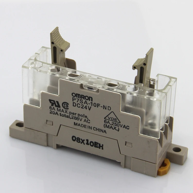 P7SA-10F-ND, 10-pin safety relay base; G7SA-2A2B, 3A1B matching socket