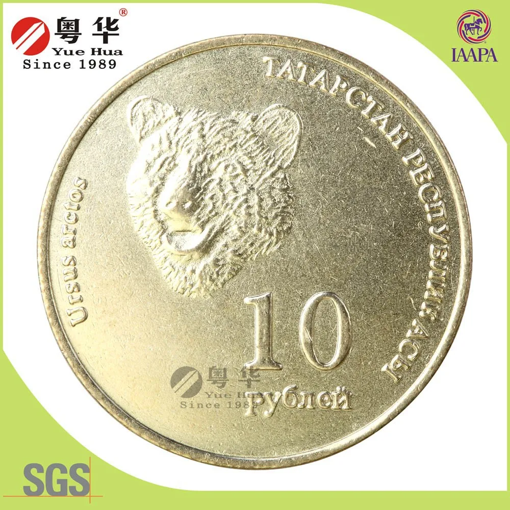 Wholesale metal gold souvenir token for gift