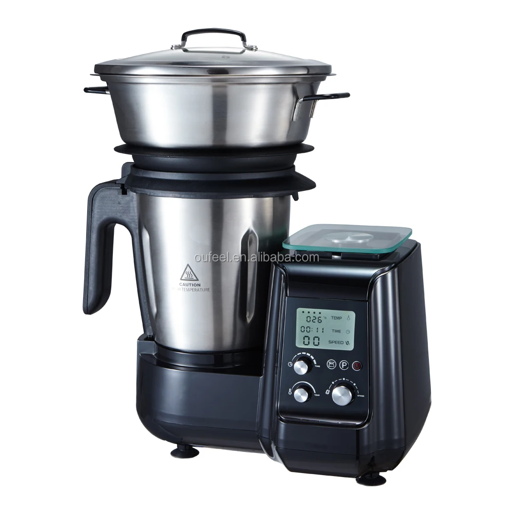 Cooking machine with LCD adjustable speed