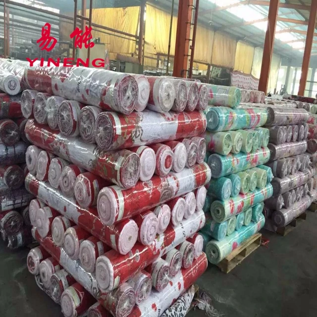 
wholesale china cheap polyester flower printed single mattress folding fabric price for 100% polyester mattress cover fabric 