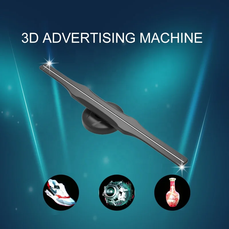 
50CM LED 3D Hologram Projector Fan Holographic Advertising Display Player by WiFi connected 