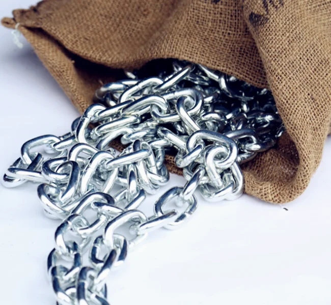 short type 4-6mm small galvanized link chains for binding