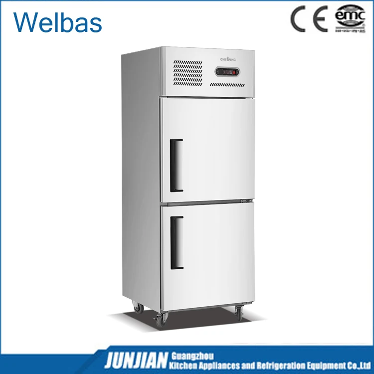 Welbas factory custom two door vertical freezer refrigerator
