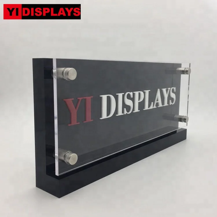 Роскошный акриловый знак Логотип Блок оргстекло Логотип Блок акриловый дисплей печать гравировка Логотип Блок