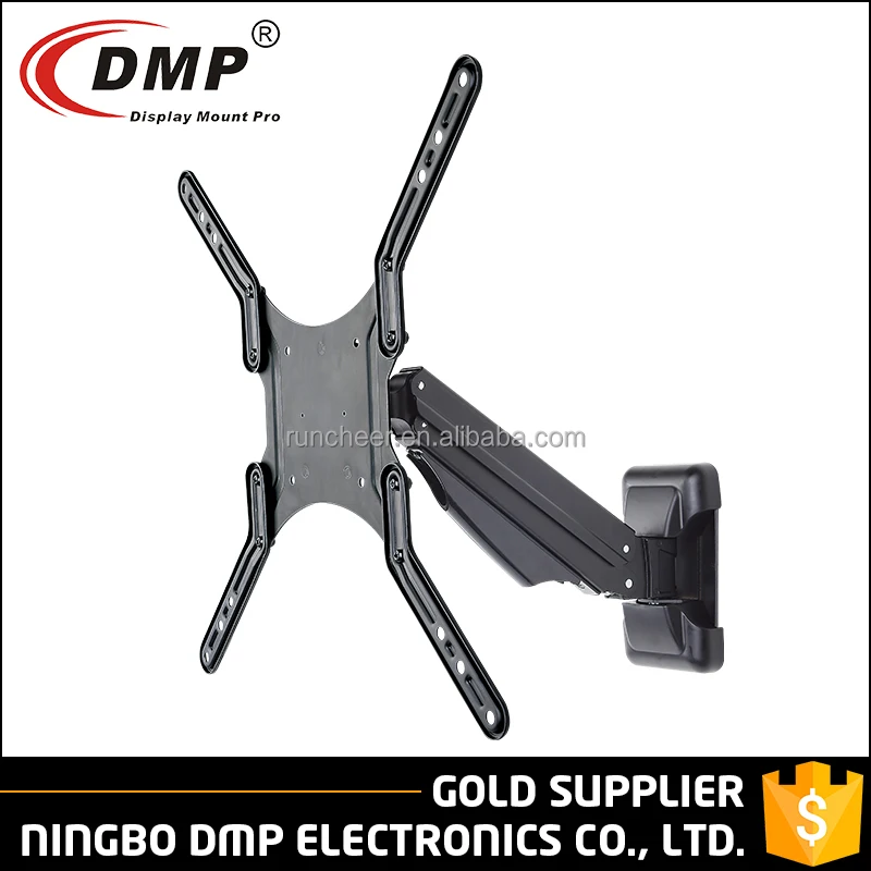 GS102L-SW max VESA 600x400 swivel 180 degree adjustment gas spring TV wall mount