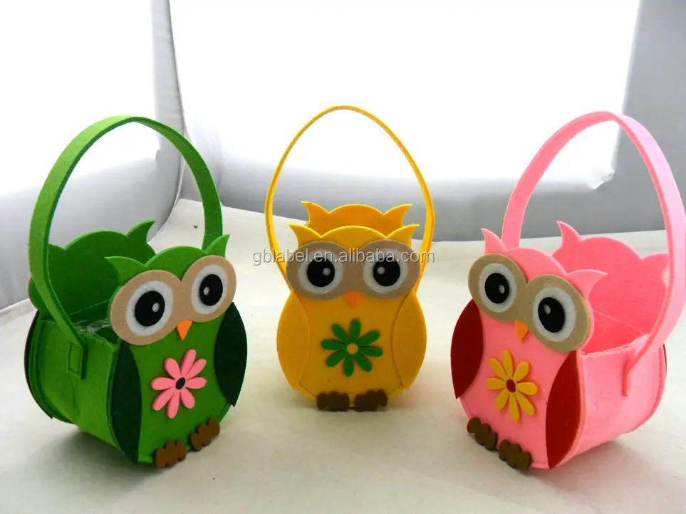 Custom any cute design fancy promotion souvenir felt basket bag