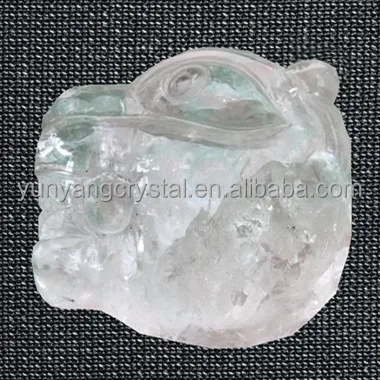 price of natural rock crystal quartz stone jaguar head skull