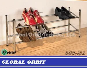 Easy to Assemble Stainless Steel Cheap Plastic Metal Shoe Rack
