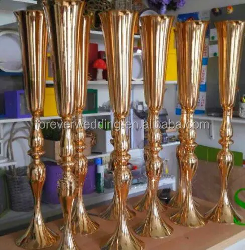 
Floor Vases Decorative Gold Metal Trumpet Table Centerpiece Wedding Aisle Decorations 
